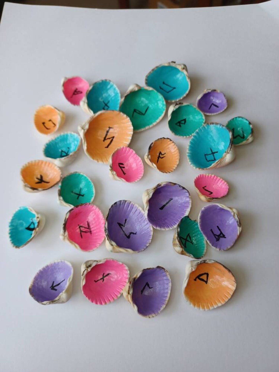 26 Shell Runes Pastel Shell Runes Shells Collected From My Local Beach ...