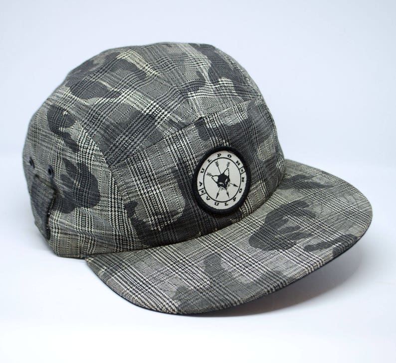 Urban Grey Camo 5panel Hat Etsy