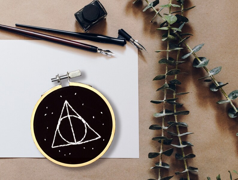Harry potter embroidery kit deathly relics Etsy