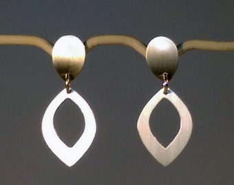 Marquise shape drop earrings