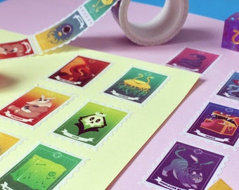 Dungeons & Dragons Monster Stamp Washi Tape (DnD/RPG)