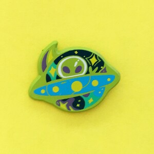 UFO Alien Mini Enamel Pin / Cryptid Filler Pin - GUEST ARTIST hallalaween