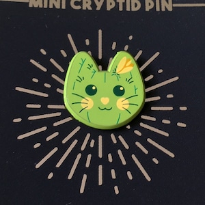 Cactus Cat Mini Enamel Pin / Cryptid Filler Pin