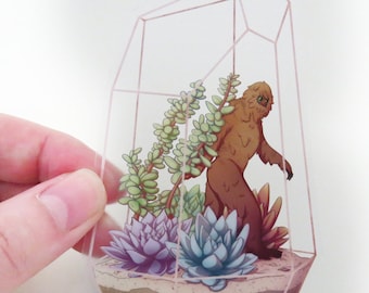 Adesivo terrario Sasquatch / Bigfoot