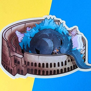 Godzilla schläft im Colleseum - Godzilla x Kong Sticker