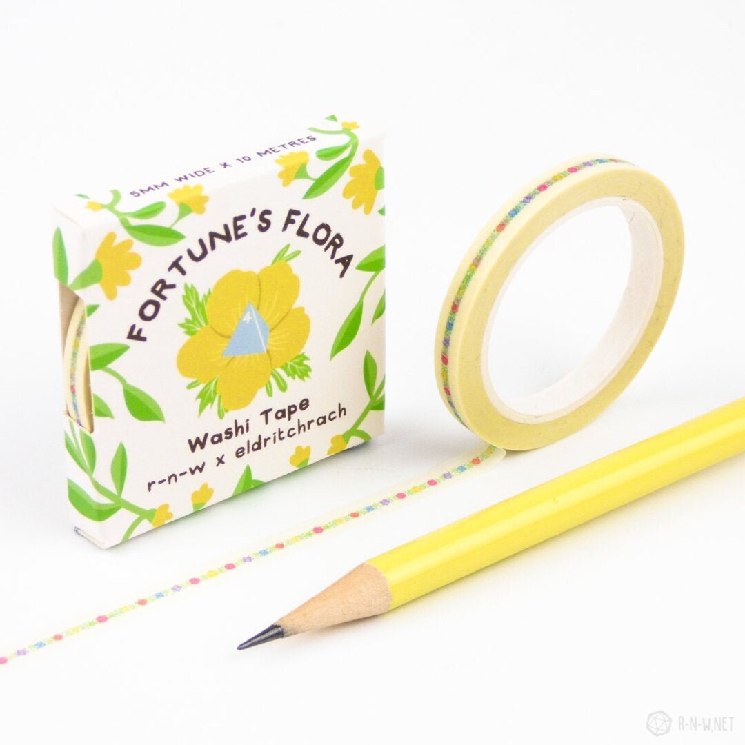 CLEARANCE Fortune's Flora Mini Washi Tape Dnd / RPG Floral Tape Etsy