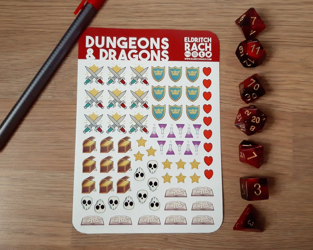 Adventure Sticker Sheet (A6) - Rpg/d&d/dnd - Perfect for Decorating ...