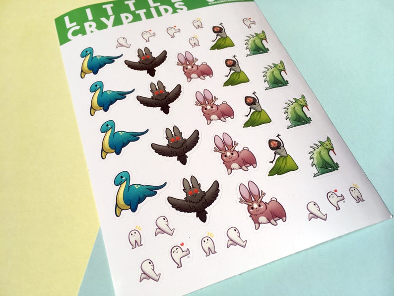 Little Cryptids Sticker Sheet (A6) - Perfect for Decorating Character ...