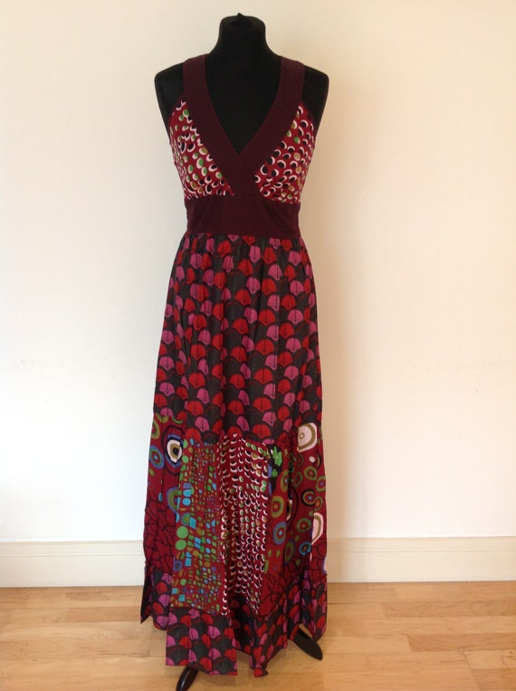 maroon beach dress
