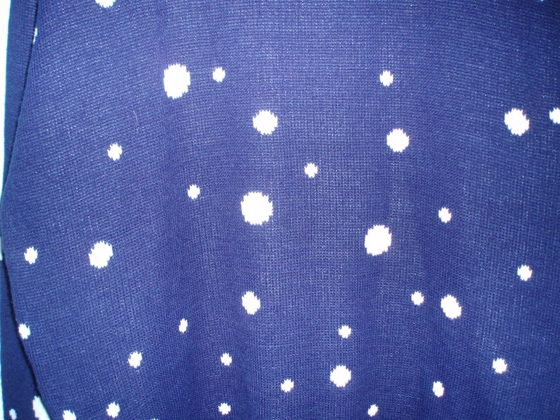 Vintage Dark Blue Sweater Sweater with Santa Claus and Snow Man in the front Sweater with lining Large Sweater