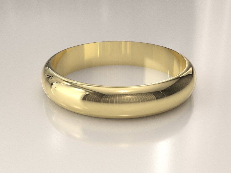 9ct Gold Wedding Rings Plain Wedding Bands White Gold Etsy UK