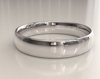 Aliança de casamento de prata esterlina lisa, anel de corte, 4 mm, 5 mm, 6 mm, 8 mm, ajuste confortável, faixa sólida 925, anel de empilhamento, faixa de aliança de casamento pesada