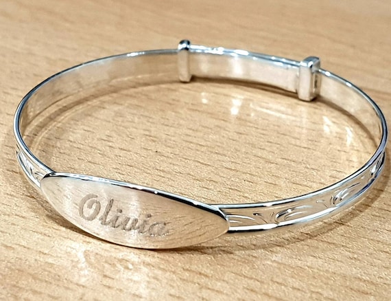 Buy Beginnings Girls Silver Bangle Bracelet of Length 4.9cm B4667 Online at  desertcartINDIA