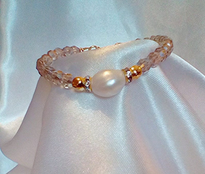 Freshwater pearl bracelet beaded bracelet wedding gift