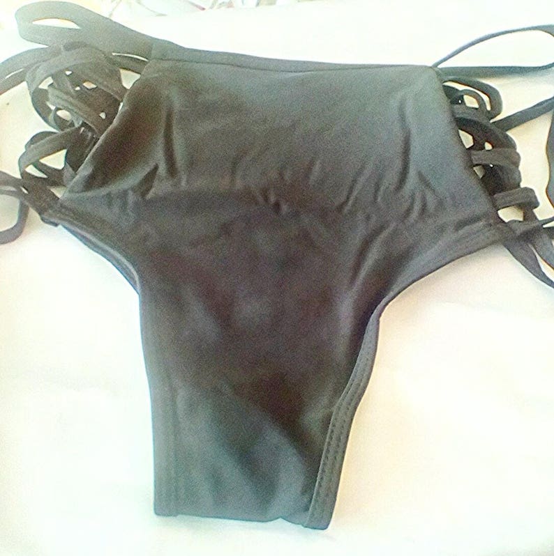 Black rhinestone bikini, crystal bikini, black beach wear, crystal rhinestone bikini, customized black bikini, Ab crystal pool side bikini. image 7