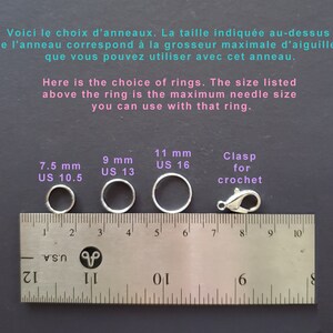 Back to Nature, Bracelet and stitch markers for counting stitches and rows, semi-precious fine stones, tens and units image 10