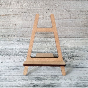 H-Style Easel Bundle of 5: Unfinished MDF or acrylic Display Stand for Mini Art