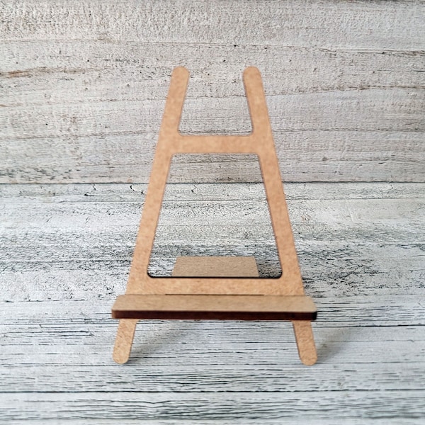 H-Style Easel Bundle of 5: Unfinished MDF or acrylic Display Stand for Mini Art