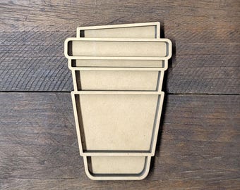 DIY Coffee Cup Shaker Ornament: Gift Card Holder, MDF & Acrylic