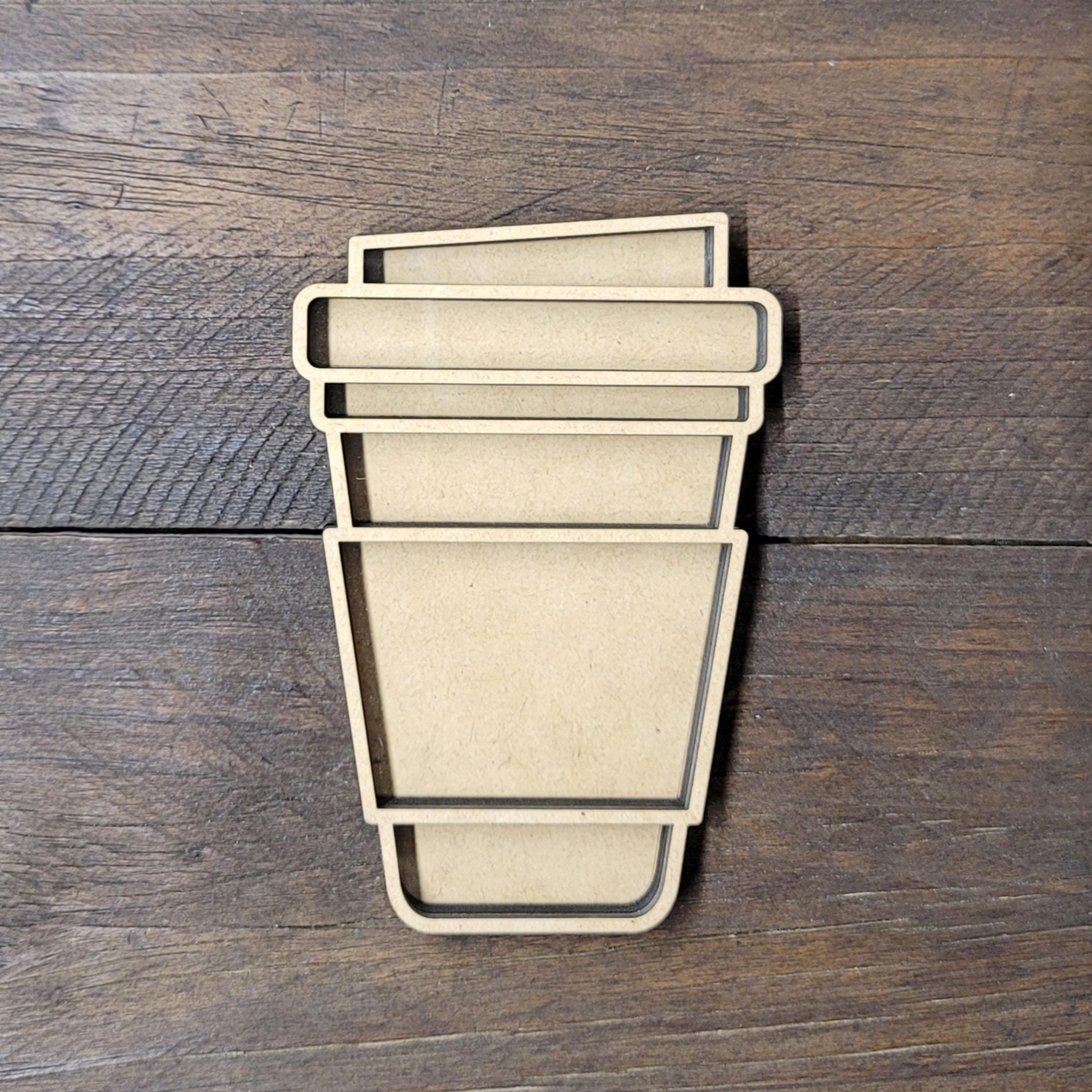 DIY Coffee Cup Shaker Ornament: Gift Card Holder, MDF & Acrylic