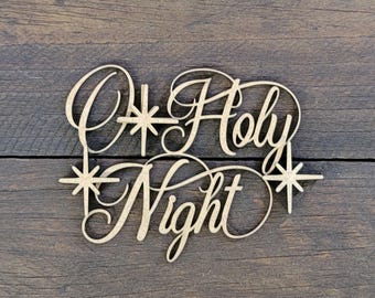 DIY O Holy Night - Laser Cut MDF Christmas Decor craft blank