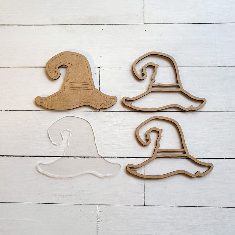 Shaker Hat Patterns DIY Halloween Witch Hat Shaker Craft Kit: MDF & Acrylic Decor - Etsy