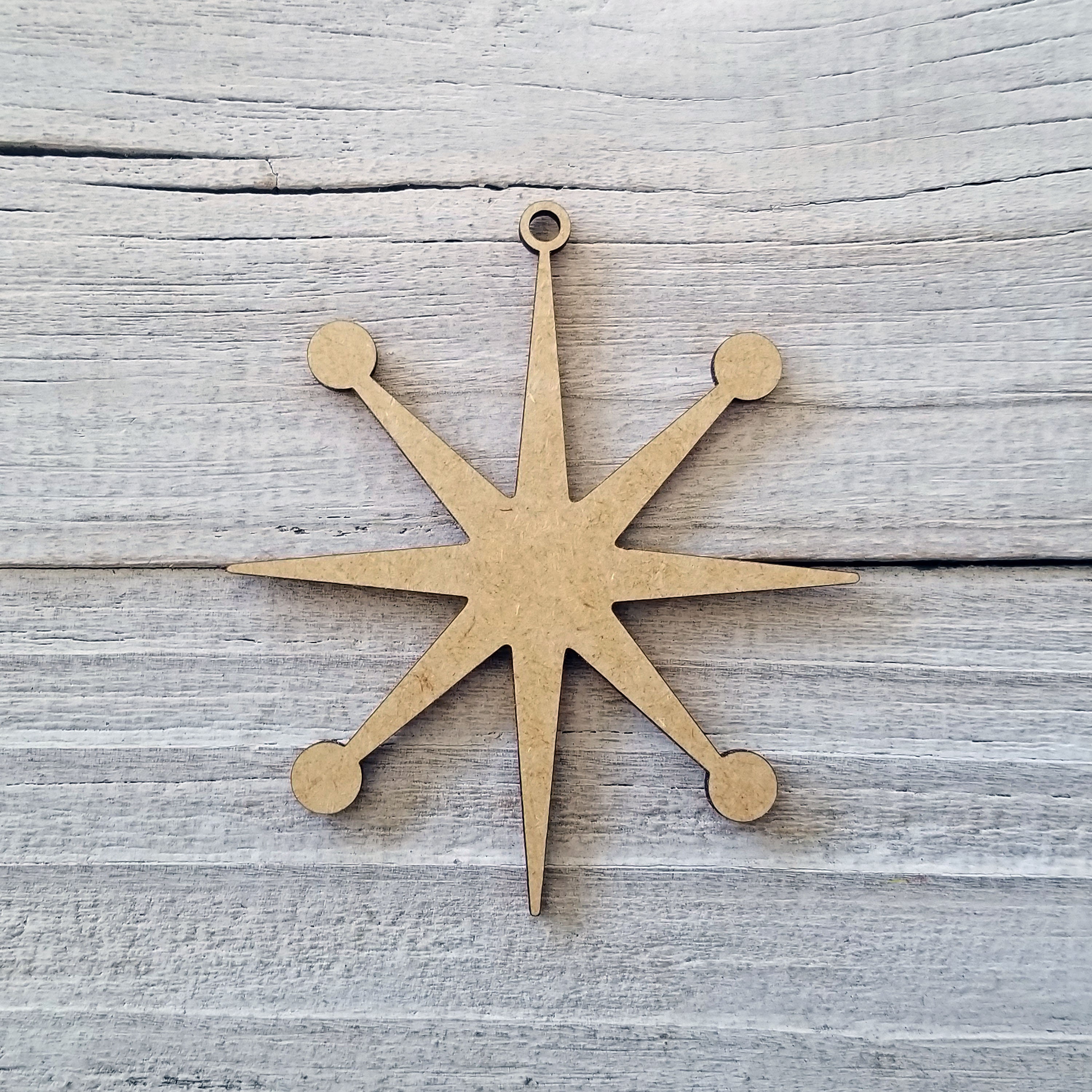 Rectangular Starburst Cut Out Mid Century Modern Retro Starburst Design - MDF Cut Out Shape ...
