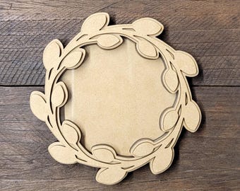 Faux Leaf Wreath Shaker Blank Kit: DIY Holiday Decor