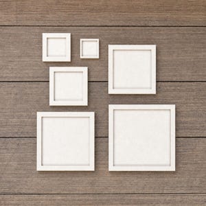 Mini Square MDF Frame Kit: miniature art crafts