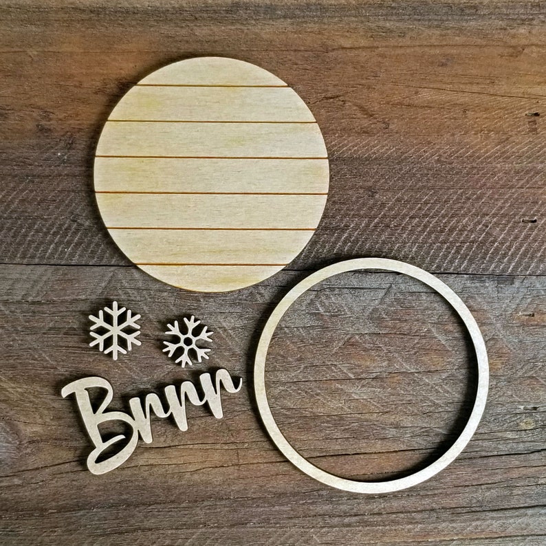 Laser Cut Brr It/'s Cold Outside Unfinished Tray D\u00e9cor 6