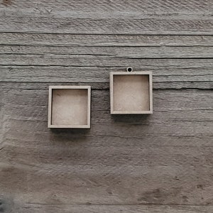 Mini Square DIY Frame Kit for Photos - Resin Crafts - Miniature Art Frames -  Picture Frames Laser Cut MDF or birch cutout shape
