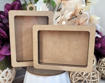 DIY Rectangle Ornament Shaker frame kit with removeable gift card holder / Game card frame / frame for photos, trading card holder/art frame