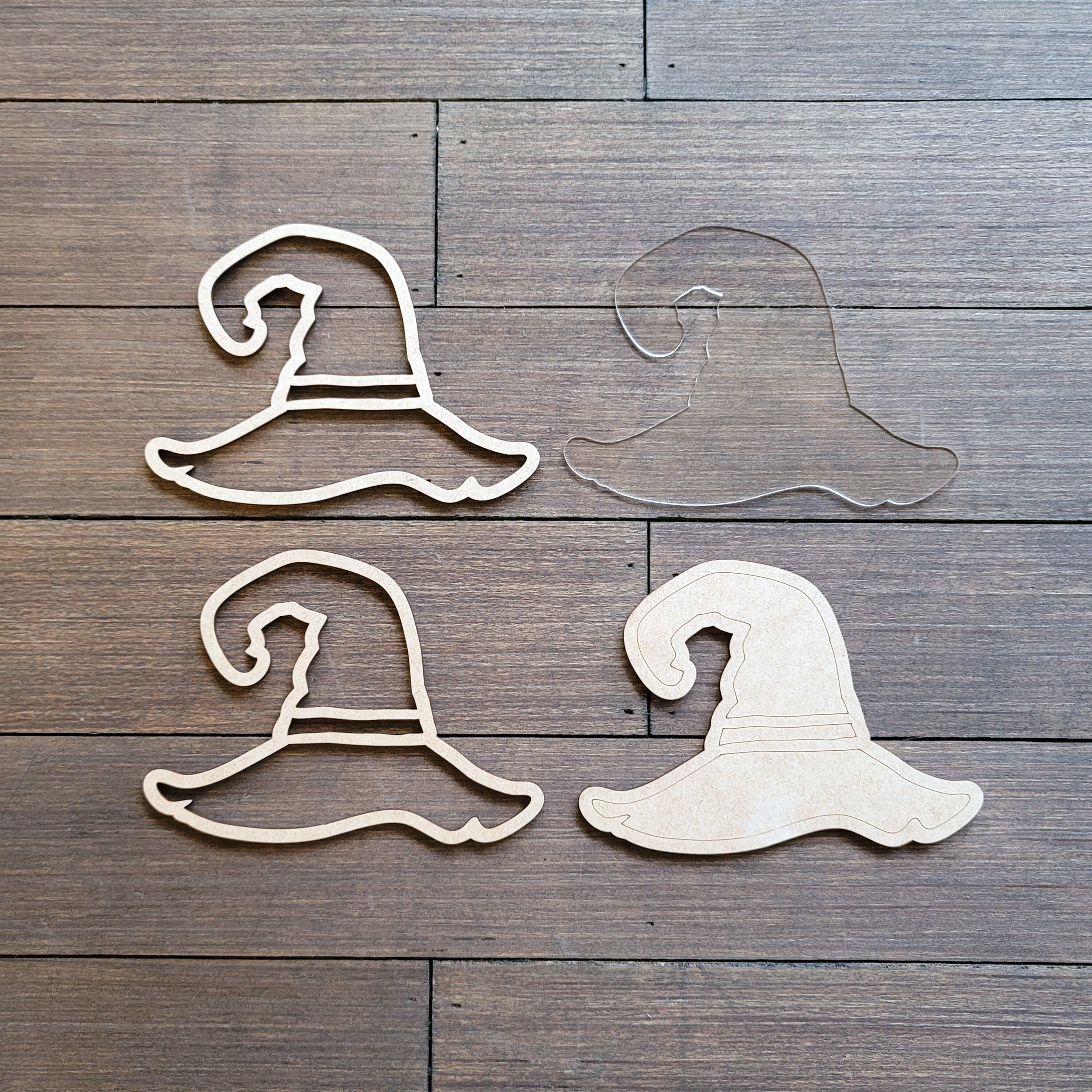 Shaker Hat Patterns DIY Halloween Witch Hat Shaker Craft Kit: MDF & Acrylic Decor - Etsy