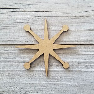 Rectangular Starburst Cut Out Mid Century Modern Retro Starburst Design - MDF Cut Out Shape ...