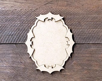 DIY Gothic Bat Frame: Laser Cut MDF Shape for Halloween Decor