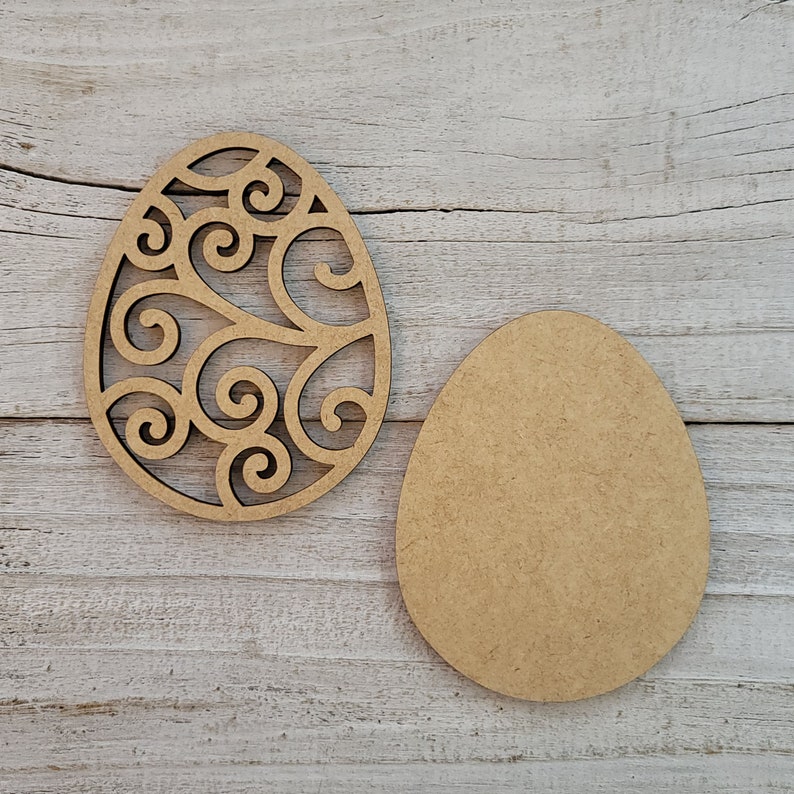 Swirly Easter Egg Wall Decor for Ready to Paint Crafts Resin Etsy