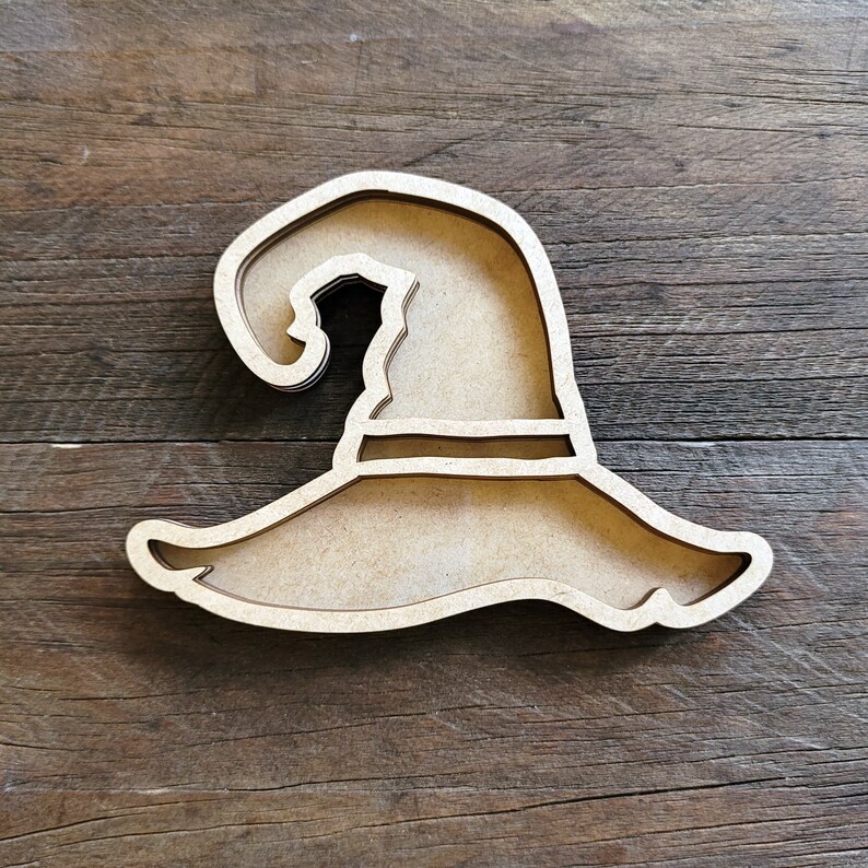 Shaker Hat Patterns DIY Halloween Witch Hat Shaker Craft Kit: MDF & Acrylic Decor - Etsy