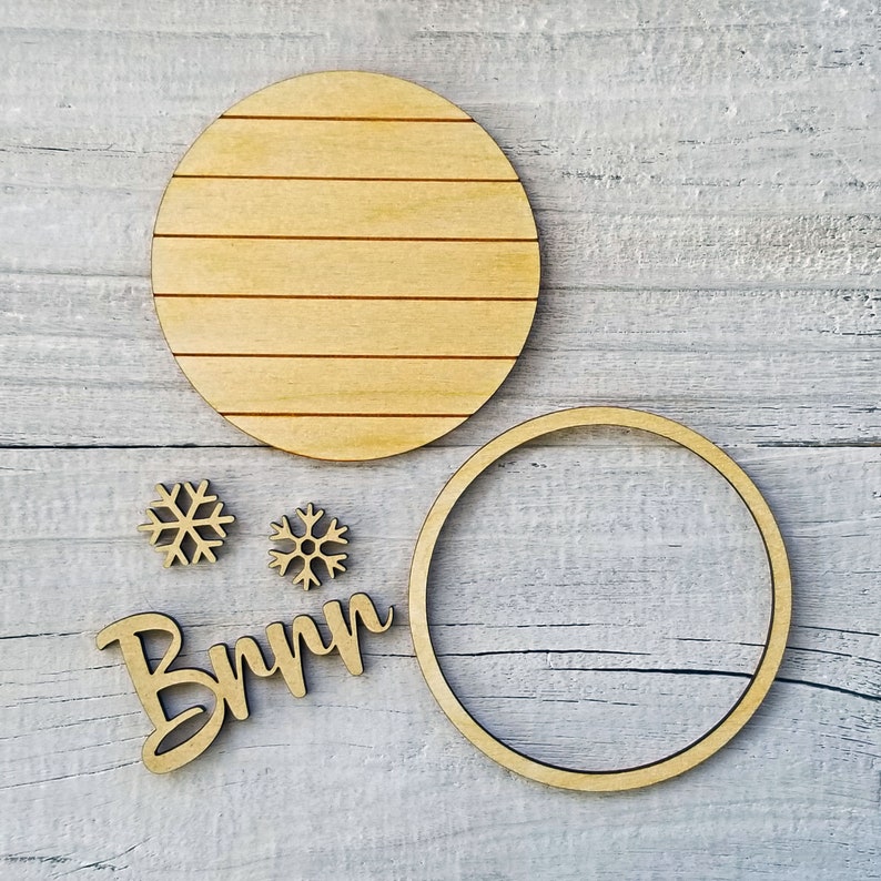 Laser Cut Brr It/'s Cold Outside Unfinished Tray D\u00e9cor 6