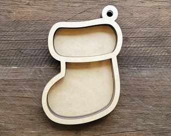 DIY Christmas Stocking Shaker Ornament: Unfinished MDF Decor