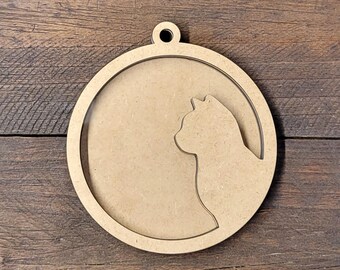 DIY Cat Silhouette Shaker Ornament Kit: Gift Card Holder