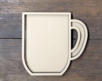 DIY Coffee Mug Shaker Ornament: MDF Gift Card Holder Kit