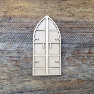 Cathedral Door, Old Church Door, Castle Door - MDF shape - Laser Cut - Multiple sizes