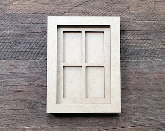 DIY Farmhouse Window Shaker Kit: Rustic Tray Decor with Gift Card Holder