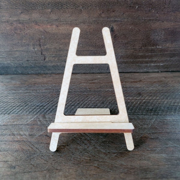 H style Easel for small picture frames, tiered tray signs,  stand for tiered tray decor,  farmhouse style easel or a mini artwork frames.