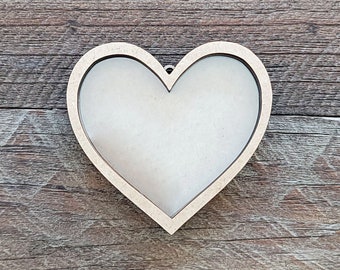Heart Shape Valentine&#39;s Day Shaker Craft Set - Laser Cut MDF and ACRYLIC