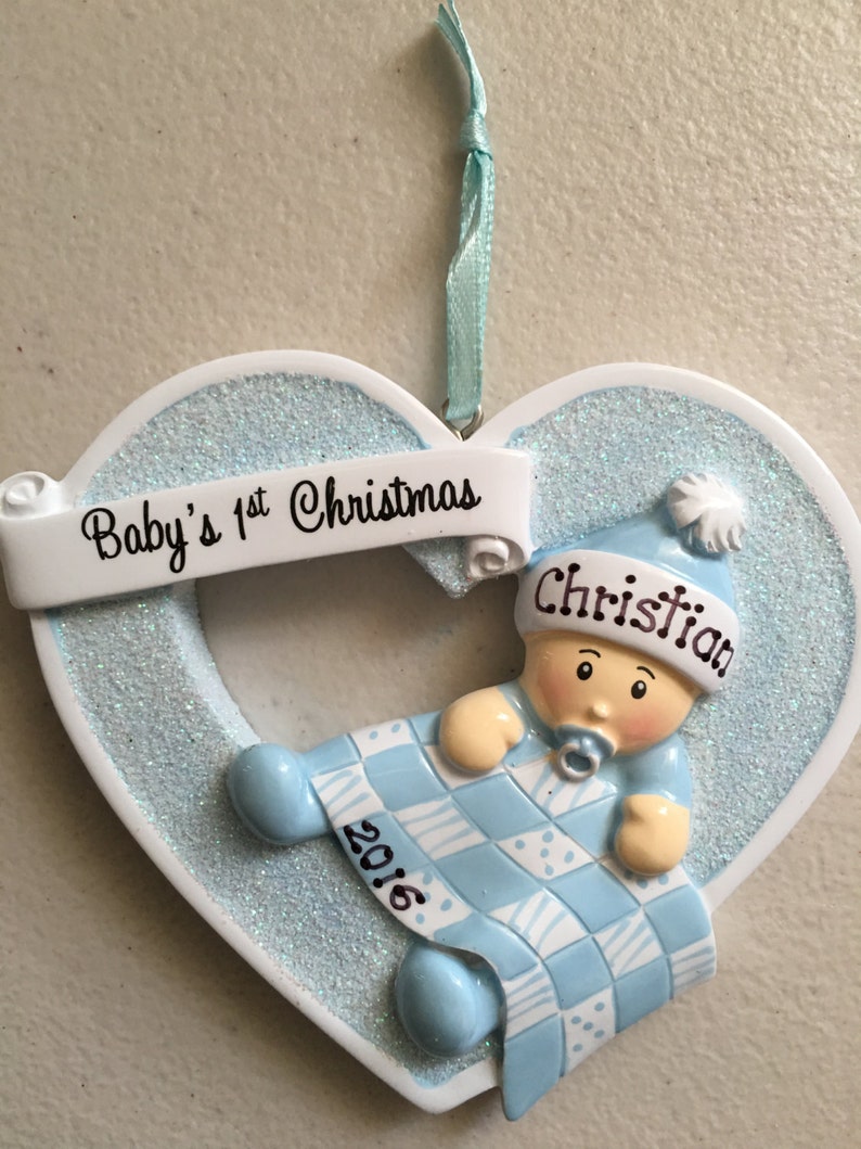 Premier ornement de Noël personnalisé de bébé garçon  Etsy
