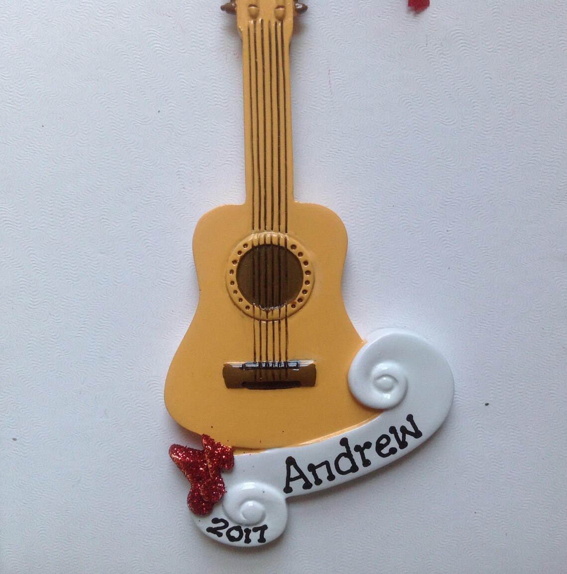 Guitar Personalized Christmas Ornament Artist Etsy