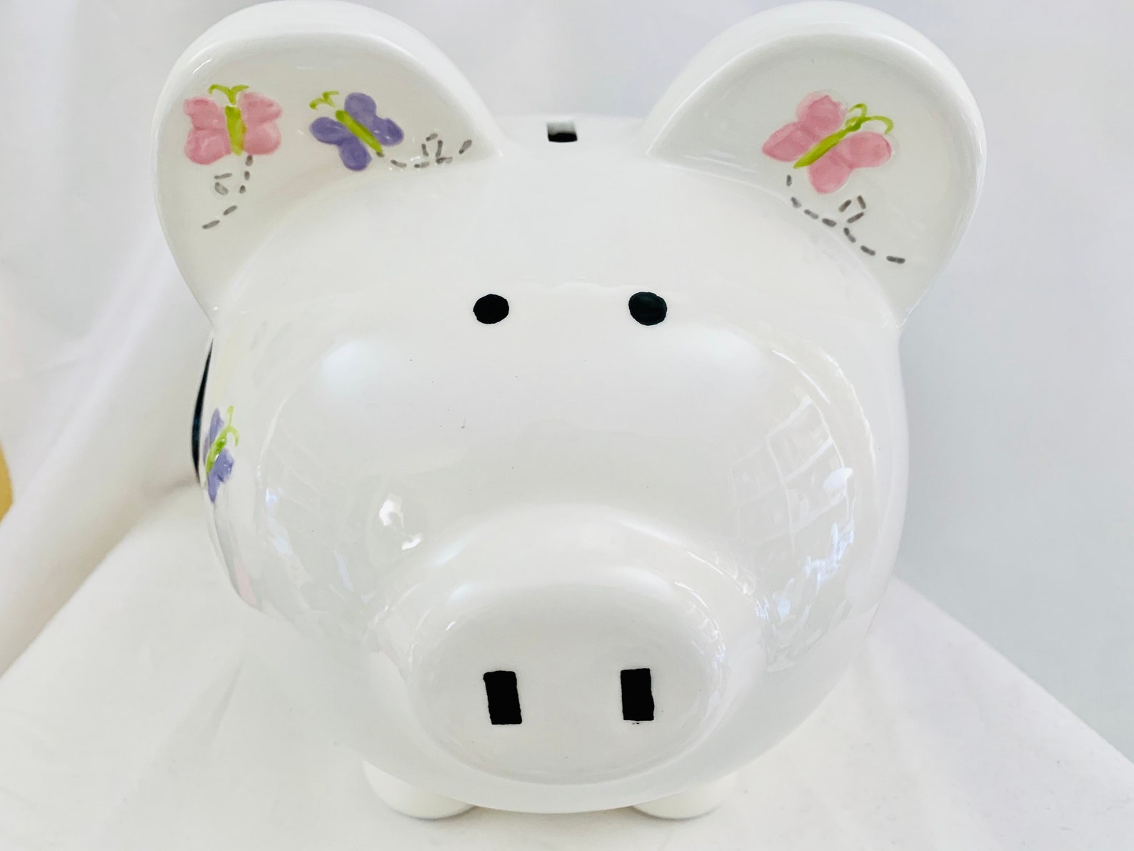 Personalized Large Piggy Bank Horse Butterfly Horse Rider | Etsy