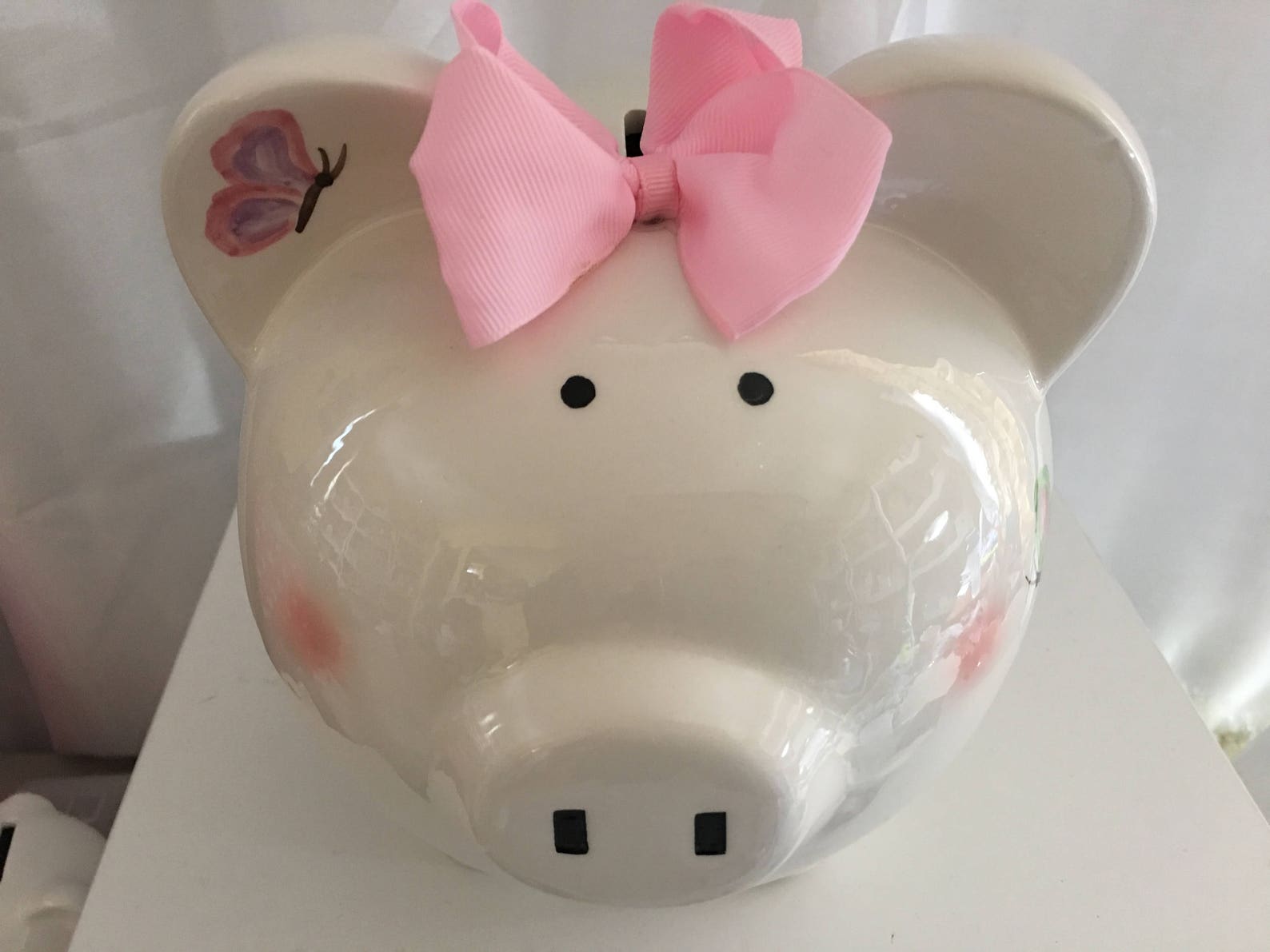 Personalized Large Butterfly Piggy bank Baby Girl's 1st Etsy