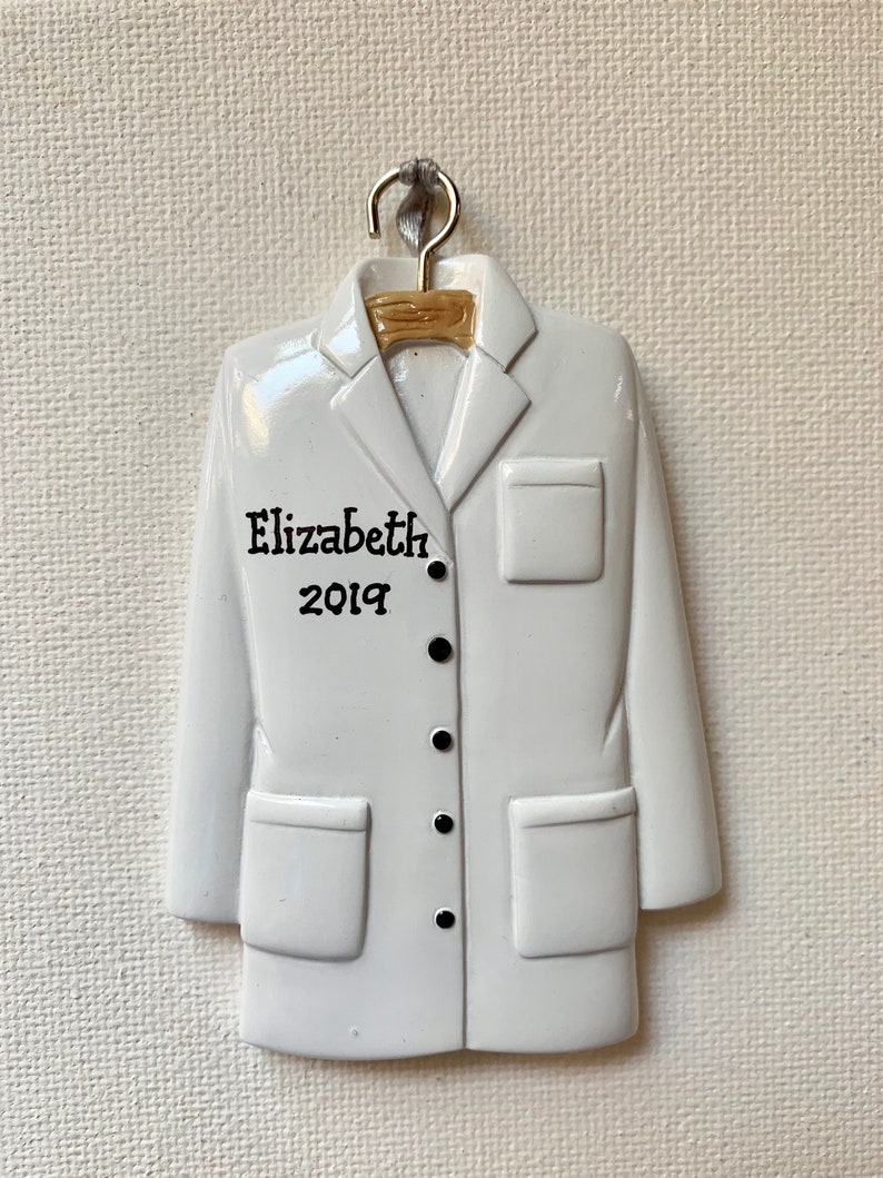 White Lab Coat Personalized Christmas Ornament - Nurse, RN, Lab White Lab Coat Personalized Christmas Ornament - Nurse, RN, Lab
